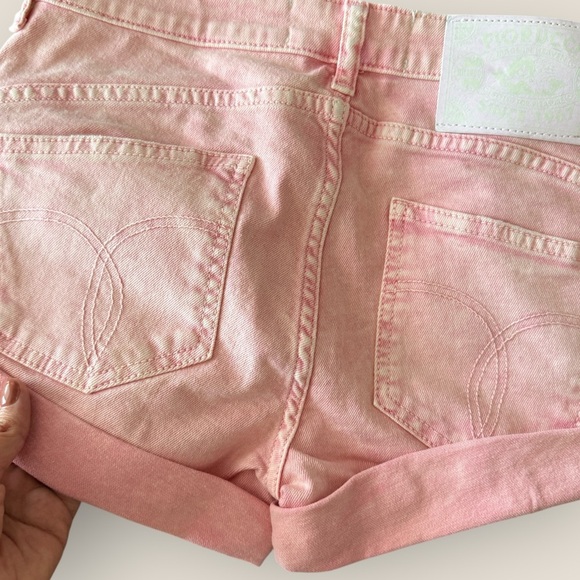 Fiorucci | Pink Denim Cuffed Shorts | Size 27 | NWT - Picture 9 of 10